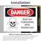 Signmission Keep Out Fumigating With Poison Gas Danger Sign, Vinyl Decal, 14in W x 10in L, 2PK OS-2PACK-DS-D-1014-L-1401 - alternate 4